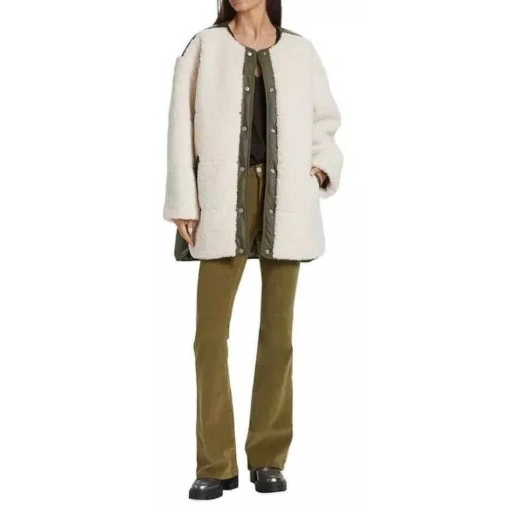 NWT Frame Oversized Sherpa Army Jacket Small